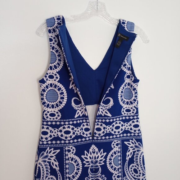 INC Blue & White Neo Romance Lace Print Shift Dress - Picture 6 of 7